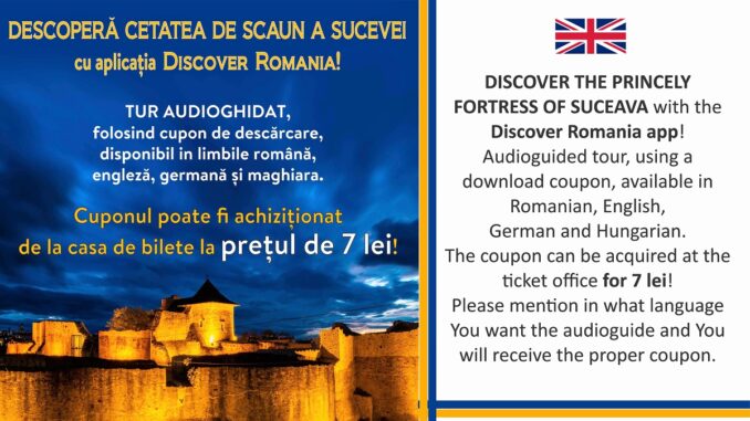 Descoperă Cetatea Sucevei - Tur audioghidat, disponibil în limbile română, engleză, germană și maghiară. FOTO MNB
